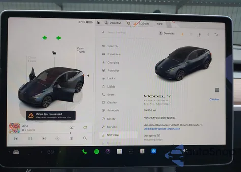 2024 Tesla Model Y Long Range Dual Motor All-Wheel Drive из США, поврежденный, VIN 7SAYGDEE9RF126594